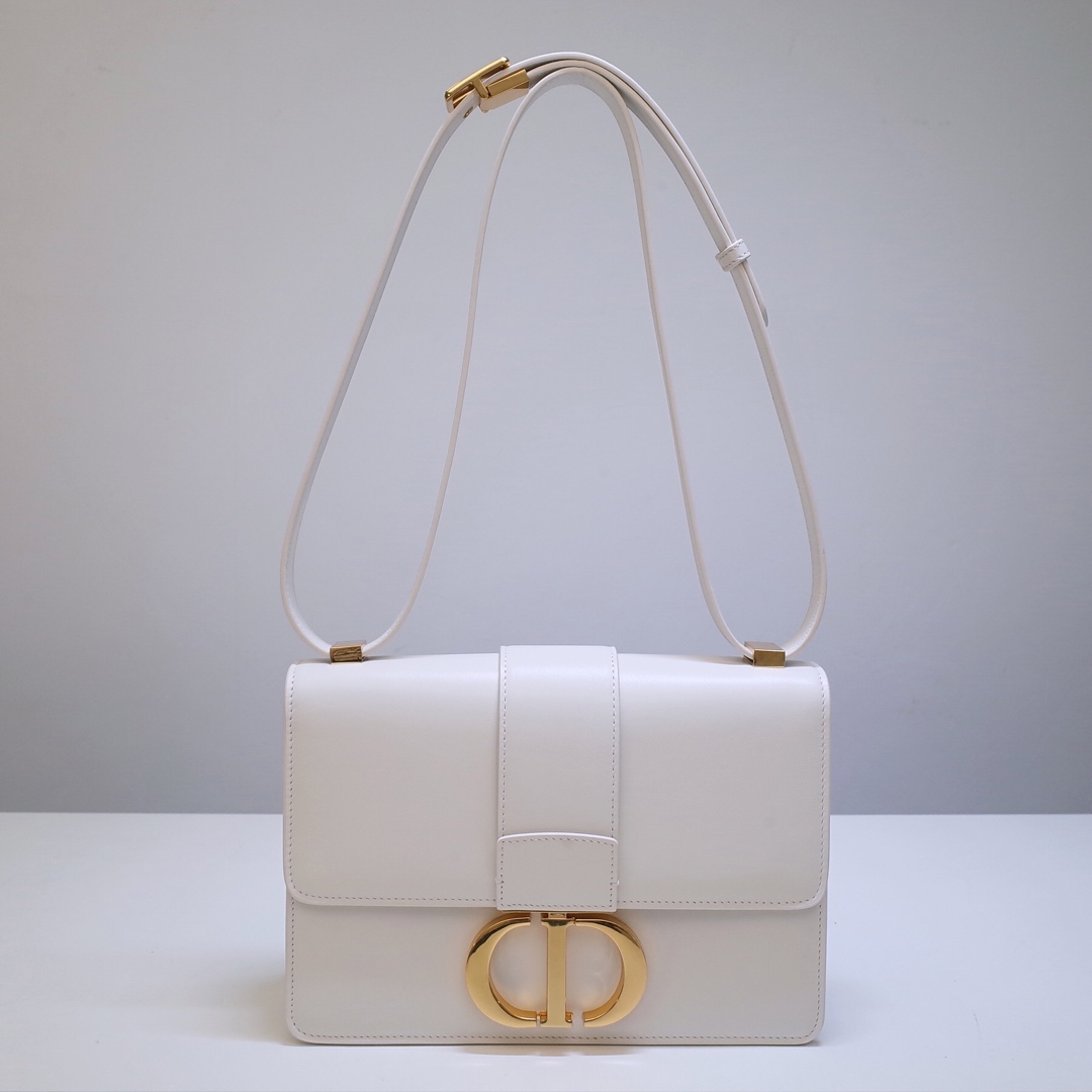 30 Montaigne Bag White Box Calfskin